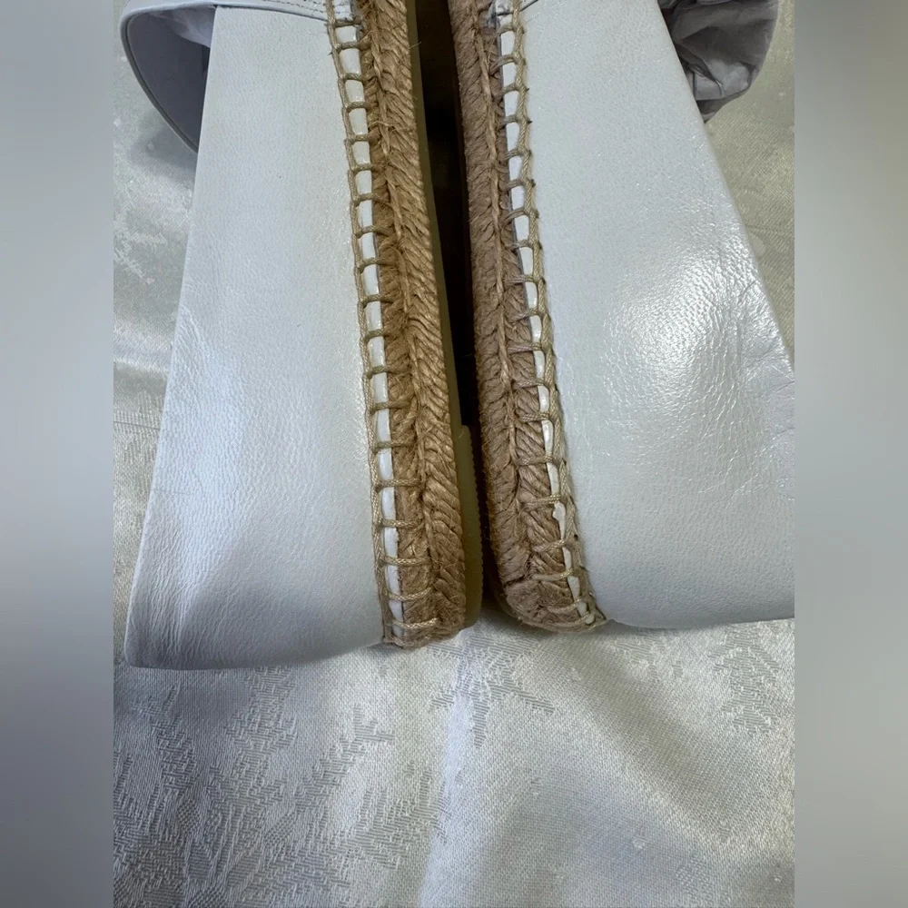 Tory Burch White Espadrille Flats Size 8.5